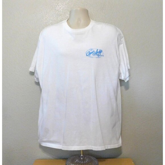 Capt. Andy Sailing Adventures Kauai Tee XL White Na Pali Hawaii Graphics Hanes - Picture 1 of 7